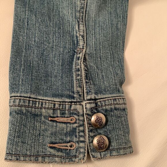 A.M.I. Cotton Blend Denim Jean Jacket Women’s Size L - Picture 6 of 11